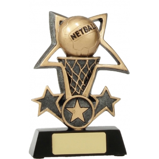 12437M - Netball Tri-Star 135mm - Trophy Land 12437M - Trophy Land