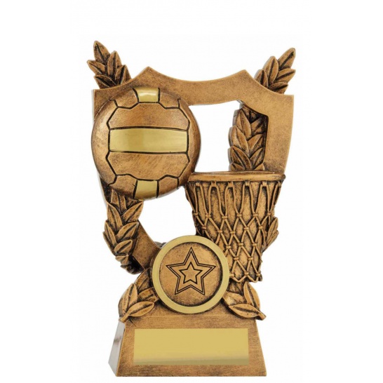 30437B - Netball Alpha Shield 140mm - Trophy Land 30437B - Trophy Land