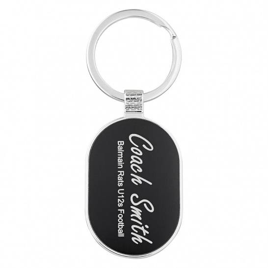 9951 - Engravable Oval Keychain - Trophy Land 9951 - Trophy Land