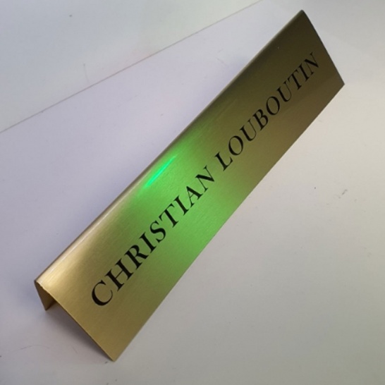 Aluminium Desk Plaque - Trophy Land