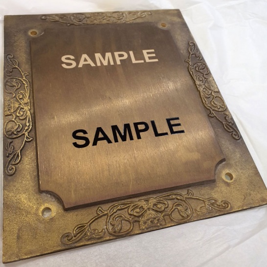 Brass Sign Engraving - Trophy Land