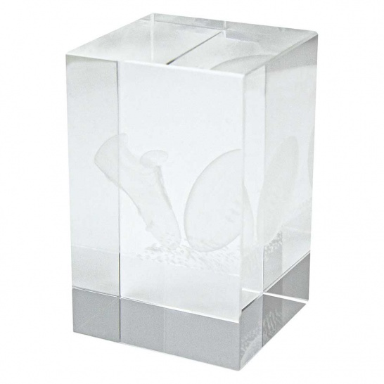 CB813 - Rugby Crystal Block 80mm - Trophy Land CB813 - Trophy Land