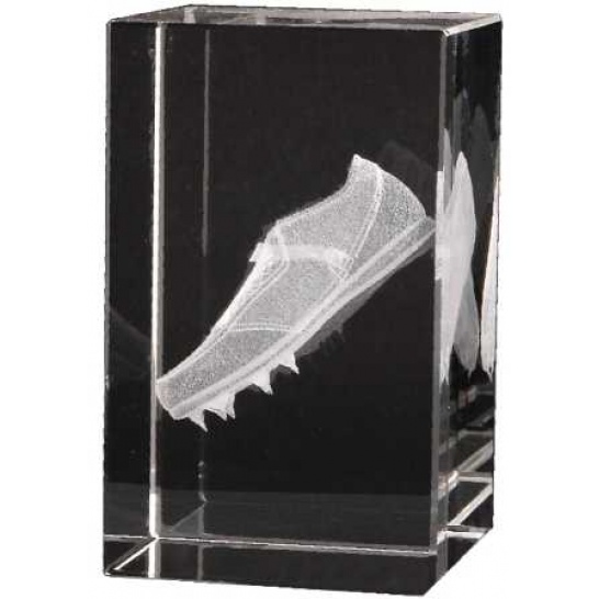 CB858 - Athletics Crystal Block 80mm - Trophy Land CB858 - Trophy Land