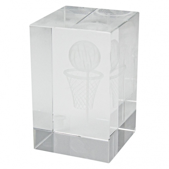 CB891 - Netball Crystal Block 80mm - Trophy Land CB891 - Trophy Land