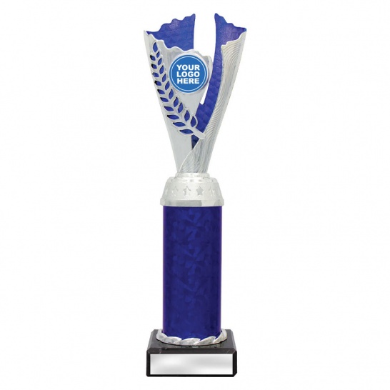 CUP20E - Spirit Cups - Silver / Blue - 280mm - Trophy Land CUP20E - Trophy Land