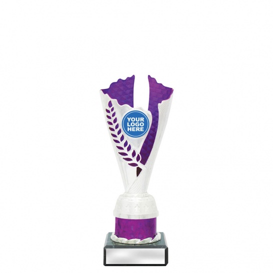 CUP22B - Spirit Cups - Silver / Purple - 200mm - Trophy Land CUP22B - Trophy Land