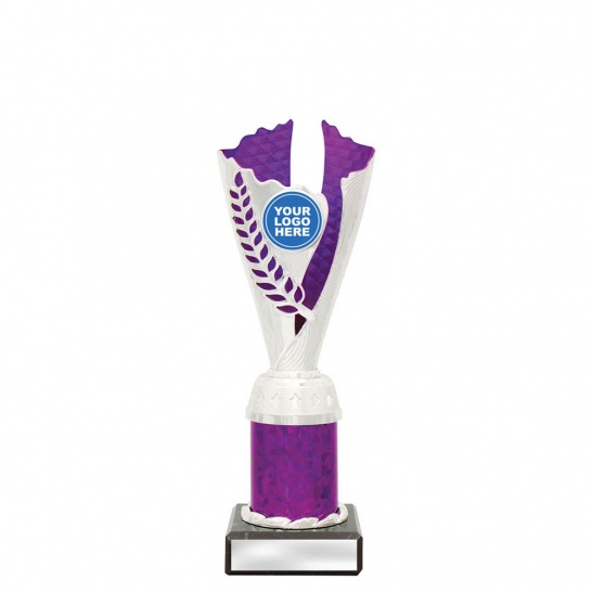 CUP22C - Spirit Cups - Silver / Purple - 225mm - Trophy Land CUP22C - Trophy Land