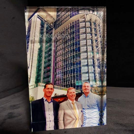 Crystal with Colour Print - Trophy Land