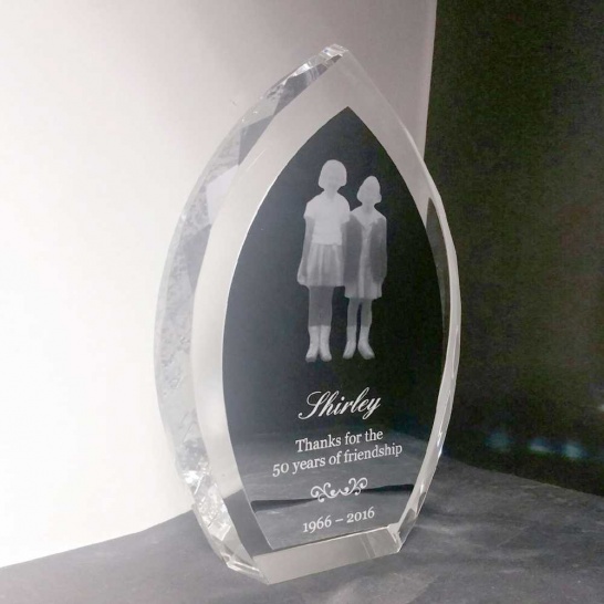 Crystal with Lasered Aluminium - Trophy Land