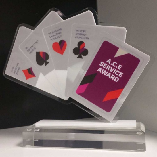 Custom Acrylic Card Trophy - Trophy Land