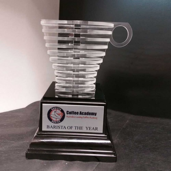 Custom Acrylic Coffee Trophy - Trophy Land