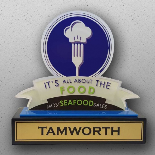 Custom Acrylic Sales Award - Trophy Land