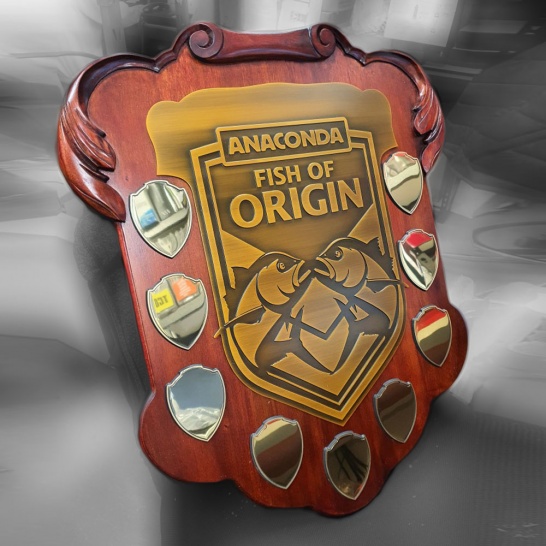 Custom Wooden Shield - Trophy Land