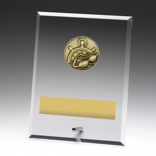 DY102C - Glass Plaque Swim 200mm - Trophy Land DY102C - Trophy Land
