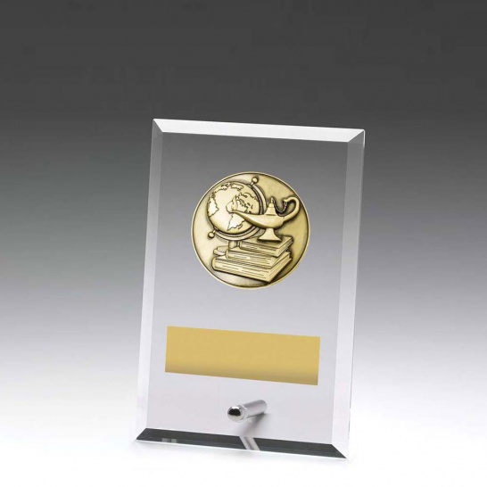DY105A - Glass Plaque Academic 150mm - Trophy Land DY105A - Trophy Land
