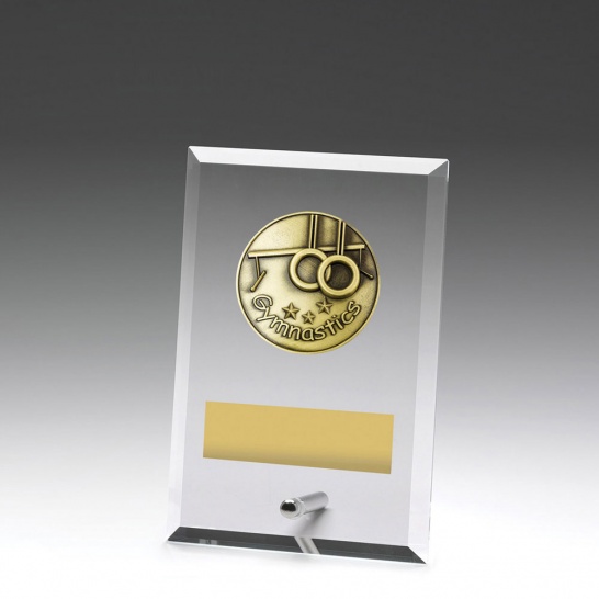 DY114A - Glass Plaque Gymnastics 150mm - Trophy Land DY114A - Trophy Land