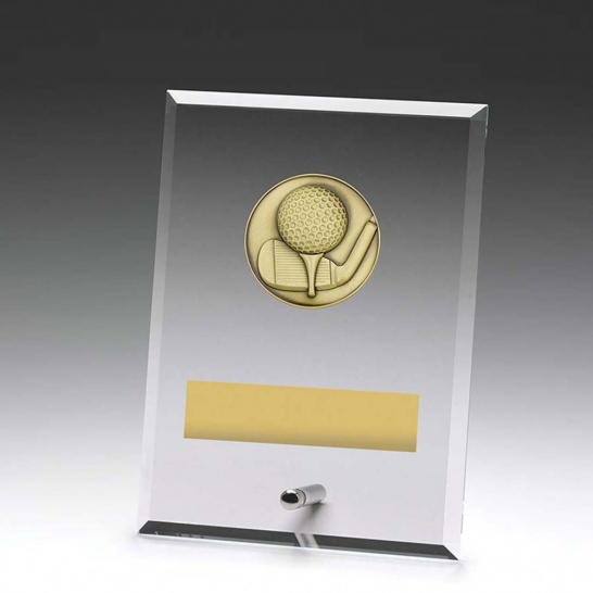 DY117B - Glass Plaque Golf 175mm - Trophy Land DY117B - Trophy Land