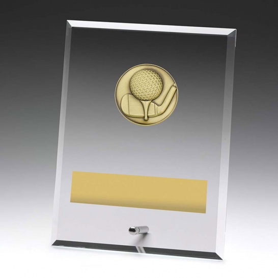 DY117C - Glass Plaque Golf 200mm - Trophy Land DY117C - Trophy Land
