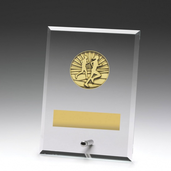 DY125B - Glass Plaque Cross Country 175mm - Trophy Land DY125B - Trophy Land