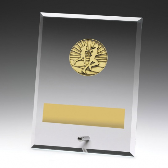 DY125C - Glass Plaque Cross Country 200mm - Trophy Land DY125C - Trophy Land