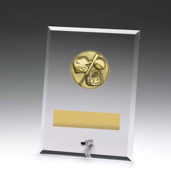 DY133B - Glass Plaque Baseball 175mm - Trophy Land DY133B - Trophy Land