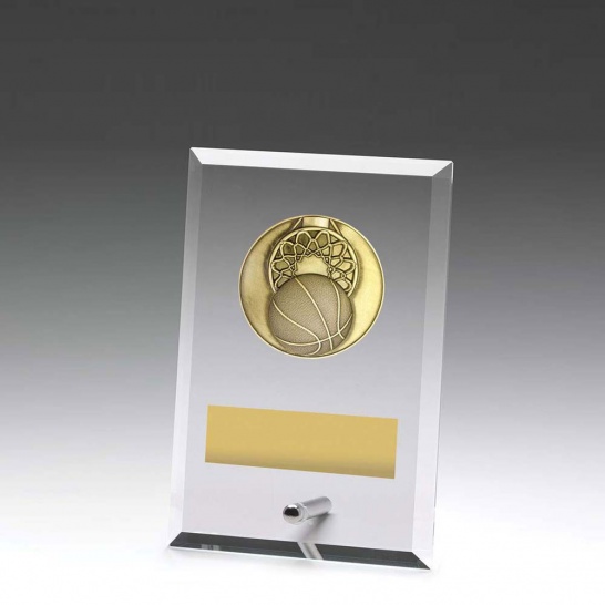 DY134A - Glass Plaque Basketball 150mm - Trophy Land DY134A - Trophy Land