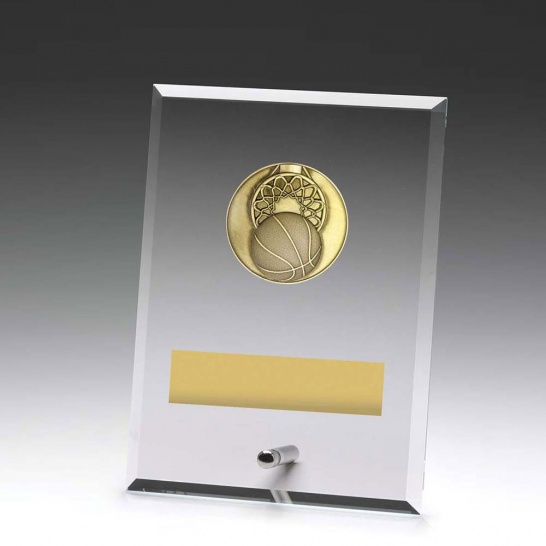 DY134B - Glass Plaque Basketball 175mm - Trophy Land DY134B - Trophy Land