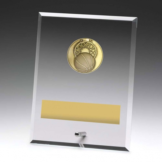 DY134C - Glass Plaque Basketball 200mm - Trophy Land DY134C - Trophy Land