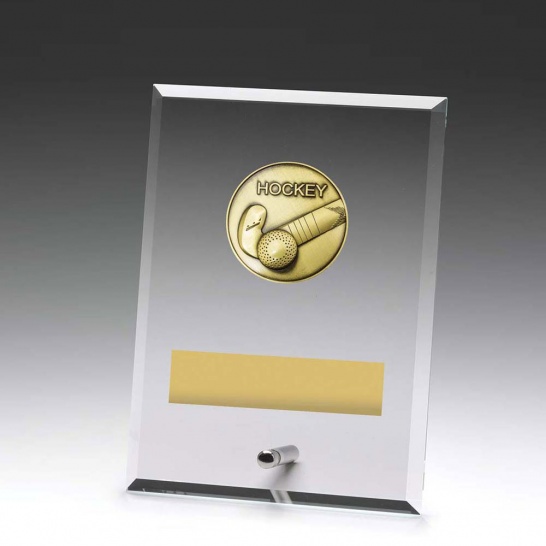 DY144B - Glass Plaque Hockey 175mm - Trophy Land DY144B - Trophy Land