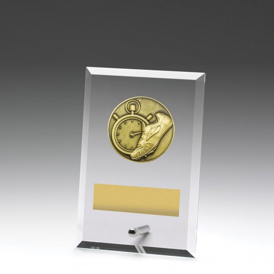DY147A - Glass Plaque Track 150mm - Trophy Land DY147A - Trophy Land