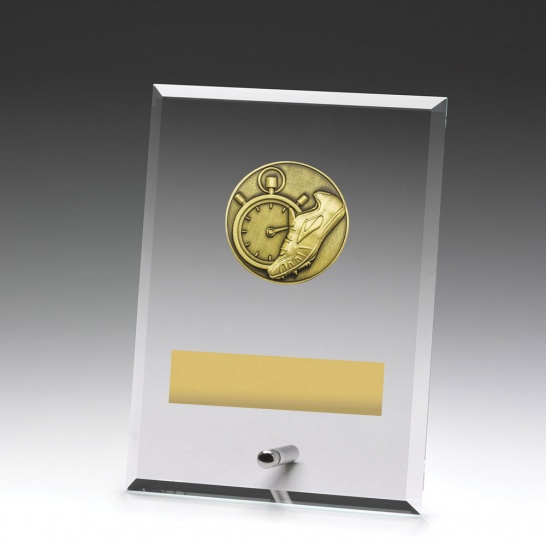 DY147B - Glass Plaque Track 175mm - Trophy Land DY147B - Trophy Land