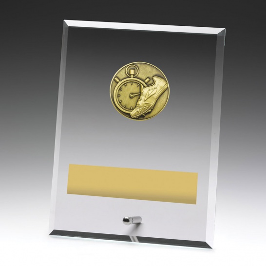 DY147C - Glass Plaque Track 200mm - Trophy Land DY147C - Trophy Land