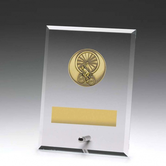 DY164B - Glass Plaque Cycling 175mm - Trophy Land DY164B - Trophy Land