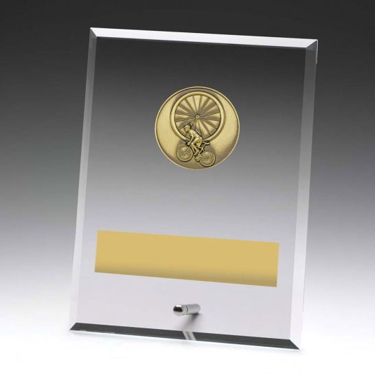 DY164C - Glass Plaque Cycling 200mm - Trophy Land DY164C - Trophy Land