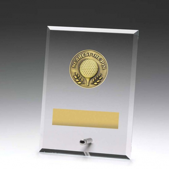 DY168B - Glass Plaque Nearest the Pin 175mm - Trophy Land DY168B - Trophy Land