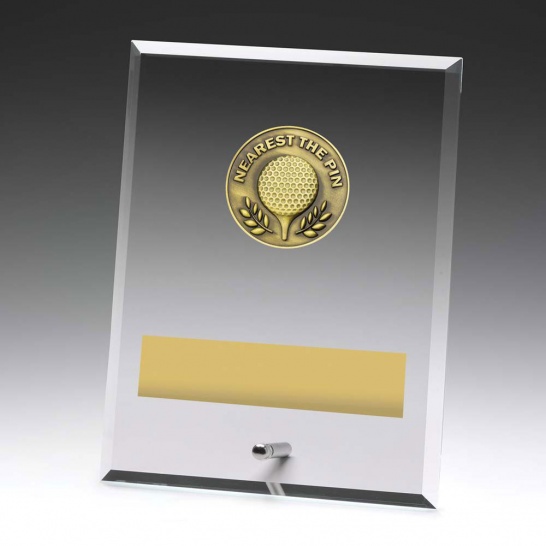 DY168C - Glass Plaque Nearest the Pin 200mm - Trophy Land DY168C - Trophy Land