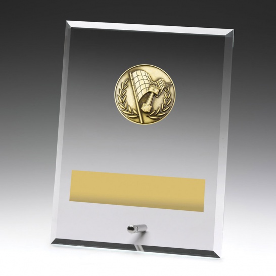 DY184C - Glass Plaque Motorsport 200mm - Trophy Land DY184C - Trophy Land