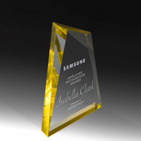 Acrylic Award EAC21B-YEL - Trophy Land Acrylic Award EAC21B-YEL - Trophy Land