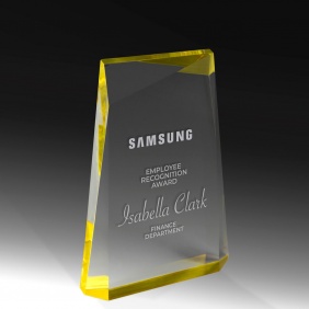 Acrylic Award EAC22B-YEL - Trophy Land Acrylic Award EAC22B-YEL - Trophy Land