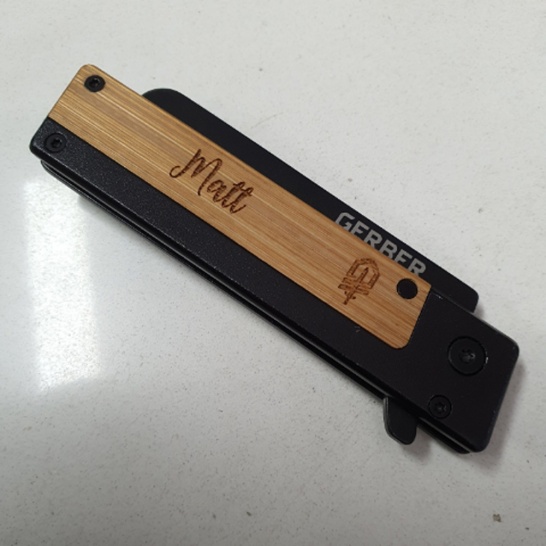 Engraving on Knife - Trophy Land