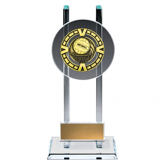 GV1011C - Glass Varsity Netball 215mm - Trophy Land GV1011C - Trophy Land