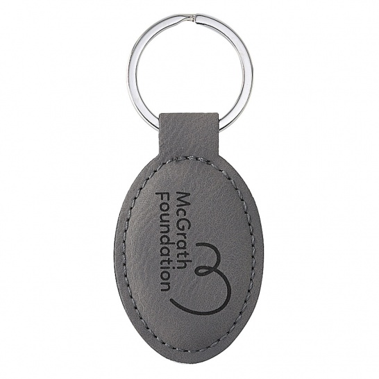 LE122 - Leatherette Keychain Oval - Trophy Land LE122 - Trophy Land
