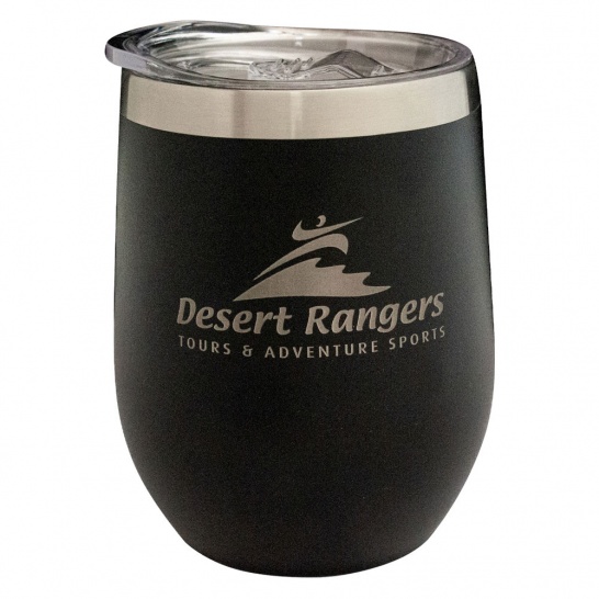 LSW107 - Black Wine Tumbler 350ml - Trophy Land LSW107 - Trophy Land