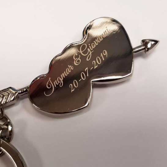 Laser Enrgaving on Keyring - Trophy Land