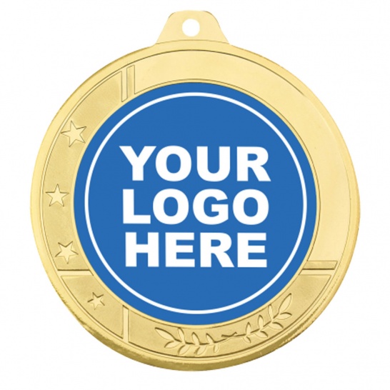 MZ970-Custom50 - Glacier Medal 50mm Gold - Trophy Land MZ970-Custom50 - Trophy Land