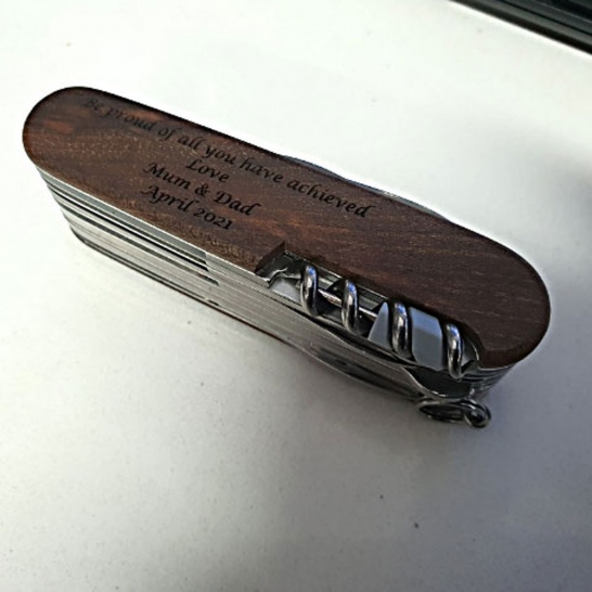 Pocket Knife Engraving - Trophy Land