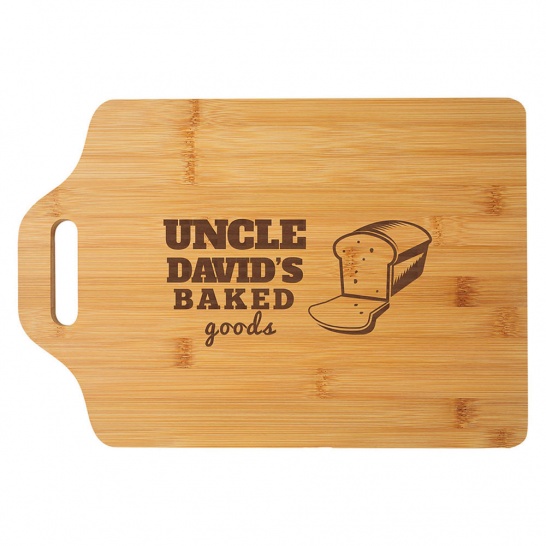 QB916 - Bamboo Board with Slot Handle - Trophy Land QB916 - Trophy Land