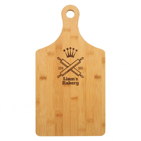 QB917 - Bamboo Board with Handle - Trophy Land QB917 - Trophy Land