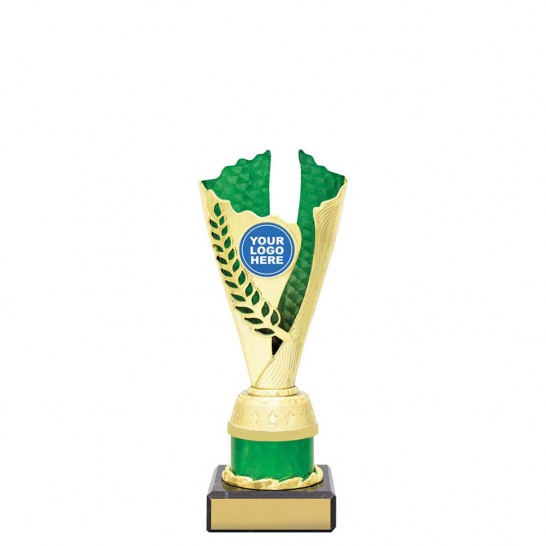 S5187 - Spirit Cup Gold / Green 200mm - Trophy Land S5187 - Trophy Land