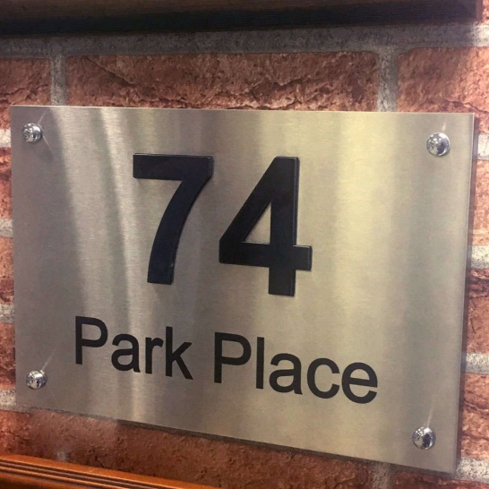Silver House Sign - Trophy Land